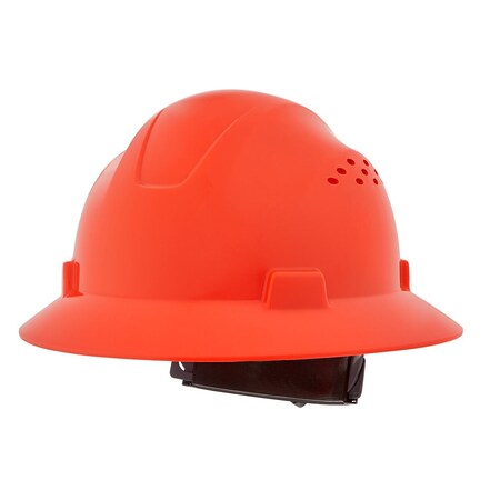 Jackson Safety Advantage Full Brim Hard Hat, Vented, Hi-Vis Orange 20825